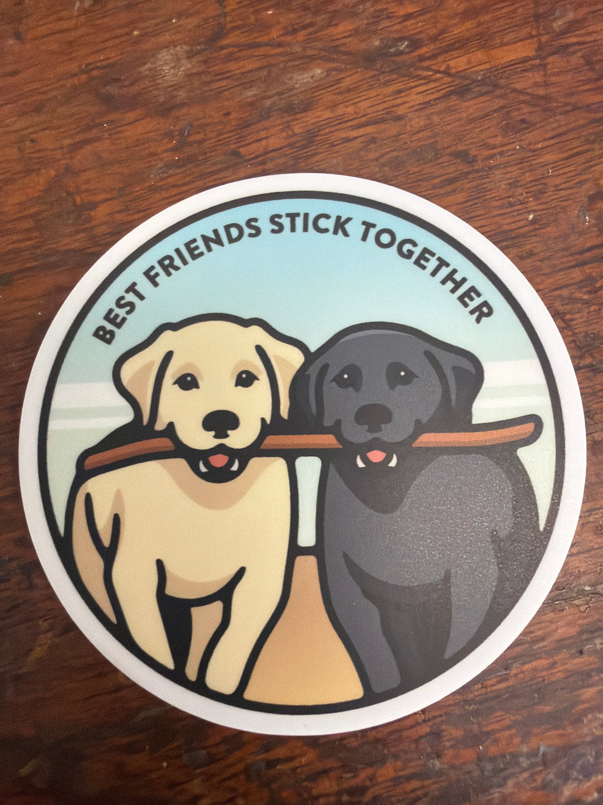 Black Yellow Lab Sticker
