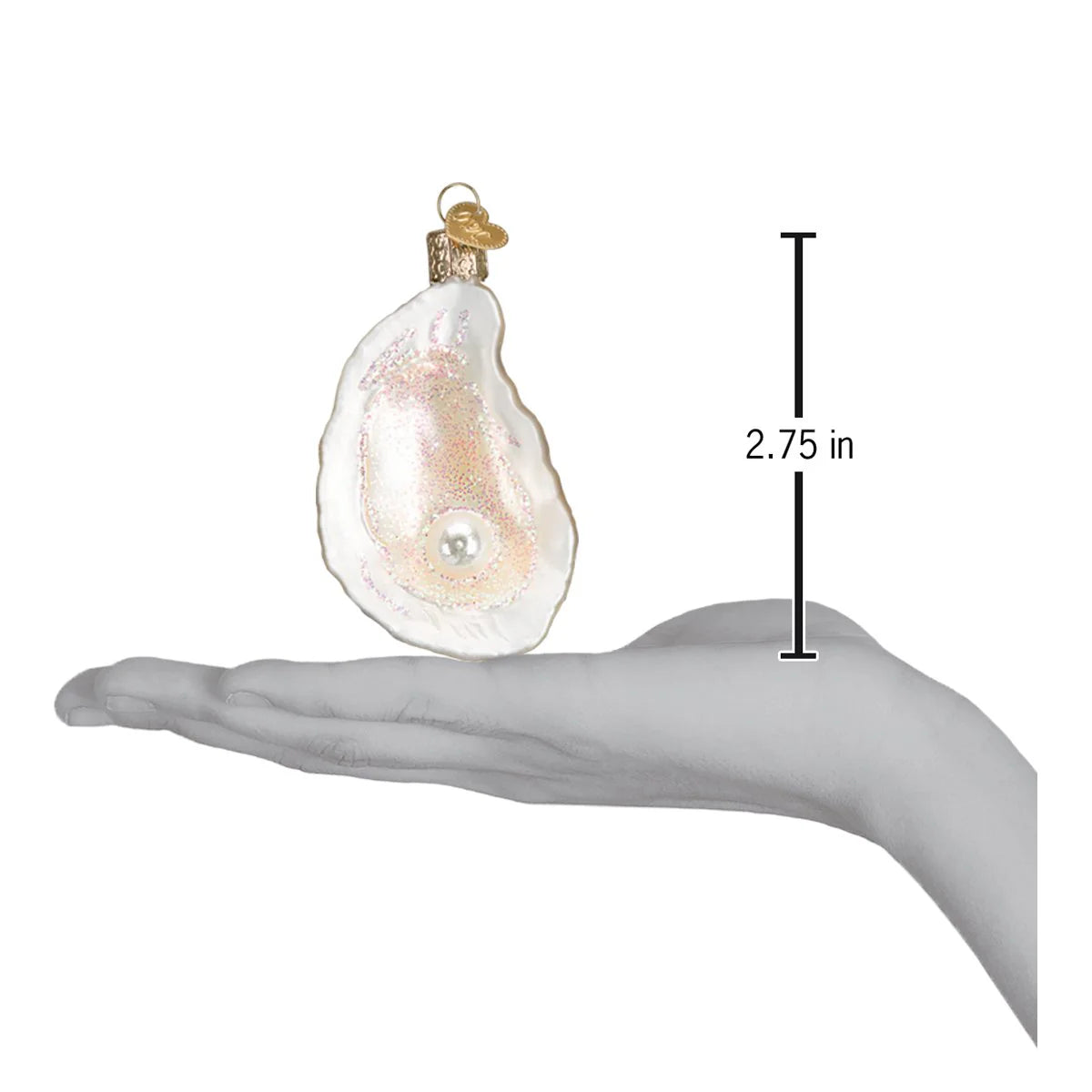 Oyster Shell with Pearl Ornament