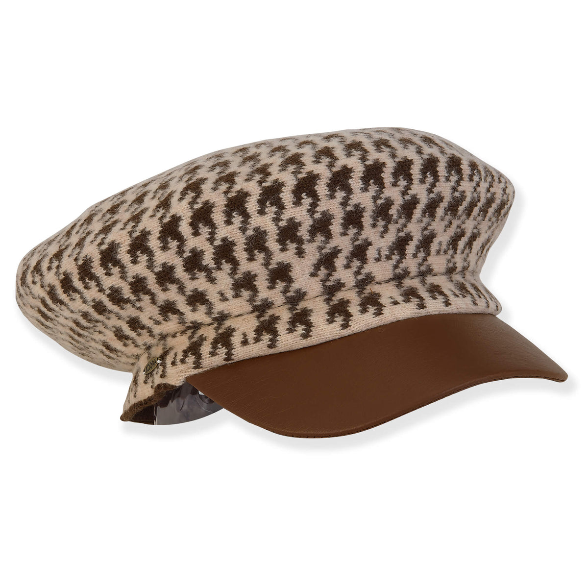 Houndstooth Newsboy Cap