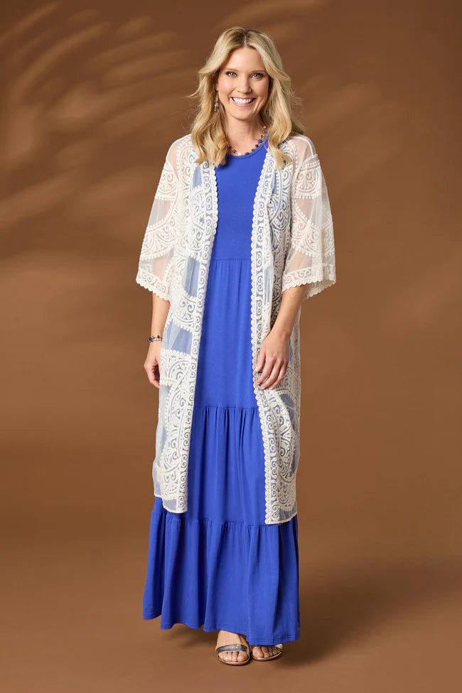 Elbow Sleeve Open Cardigan