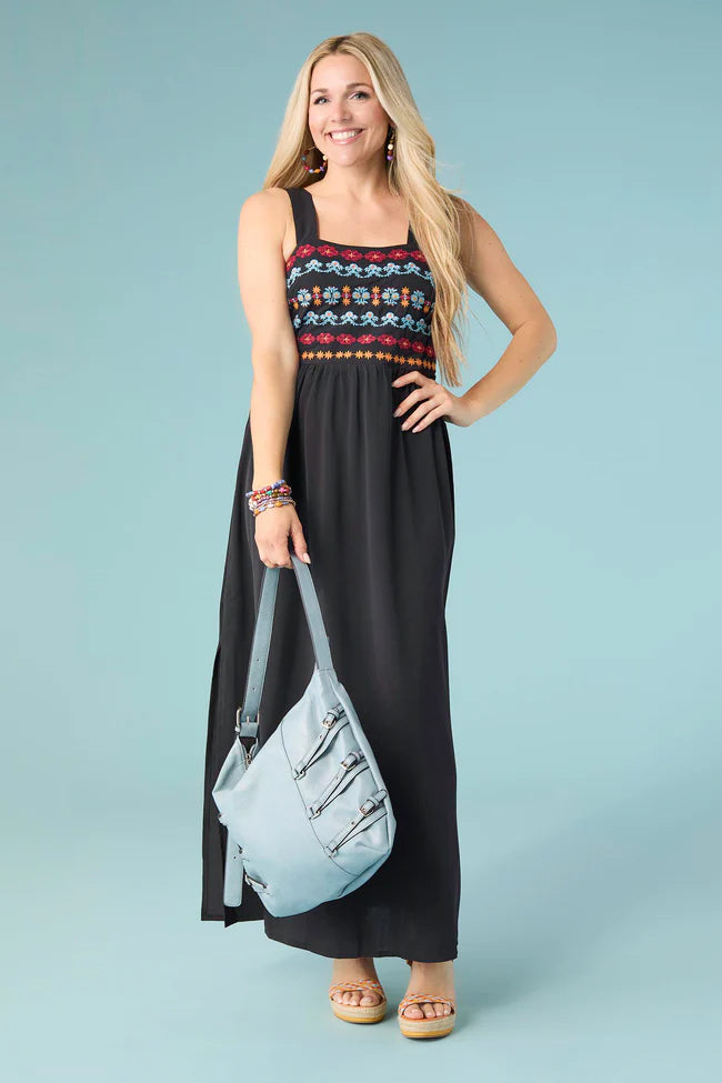 Sleeveless Embroidered Dress