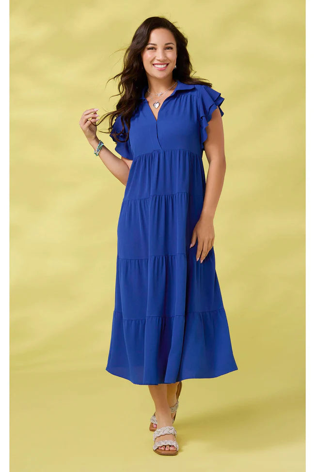 Kendall Flutter Sleeve Maxi Dress