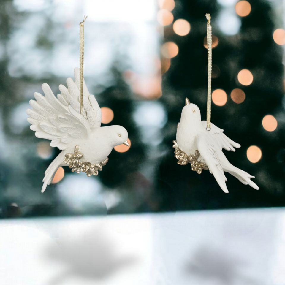 White Dove Ornaments asst.