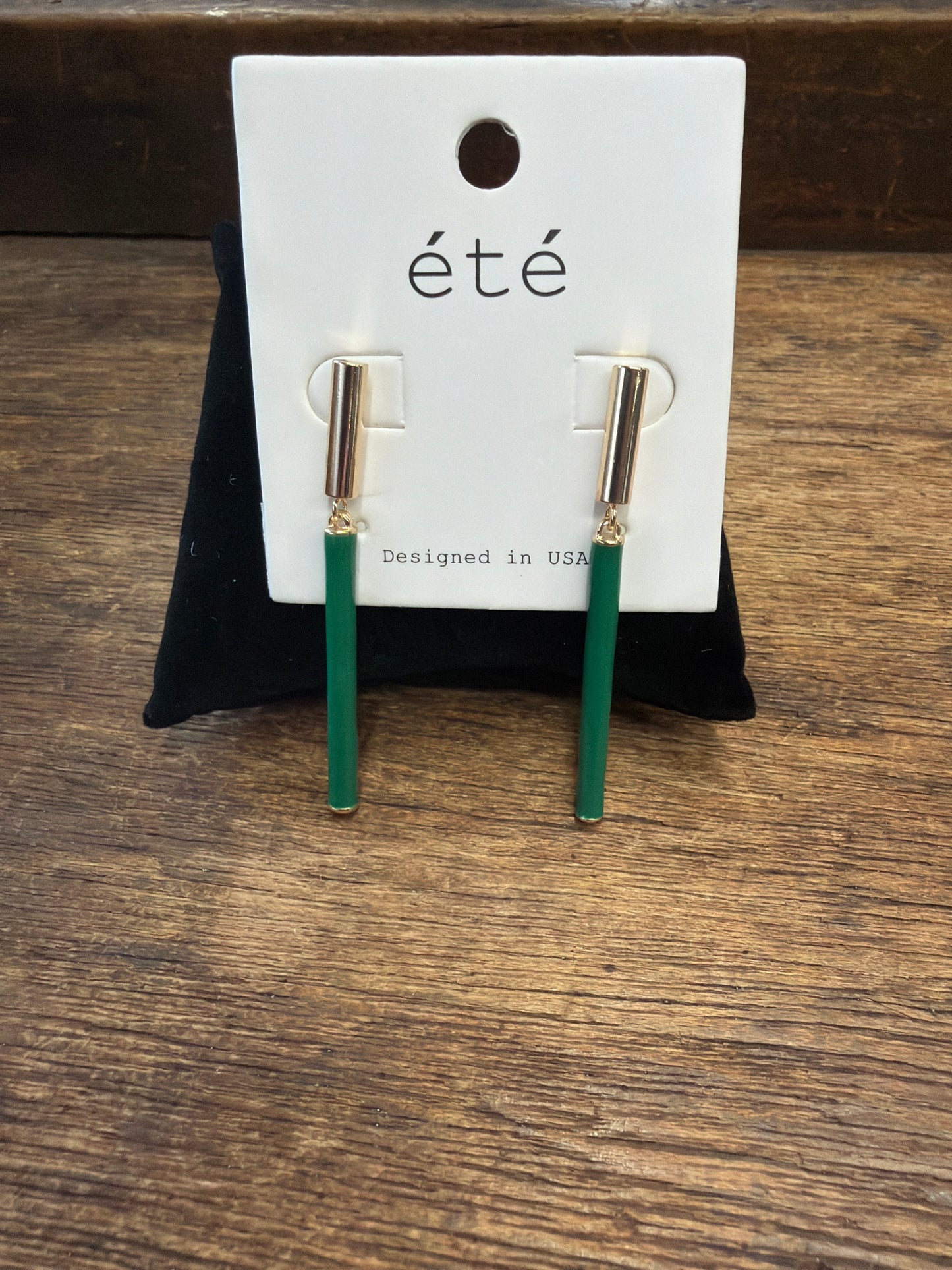 EARRINGS GREENLONG CYLINDER