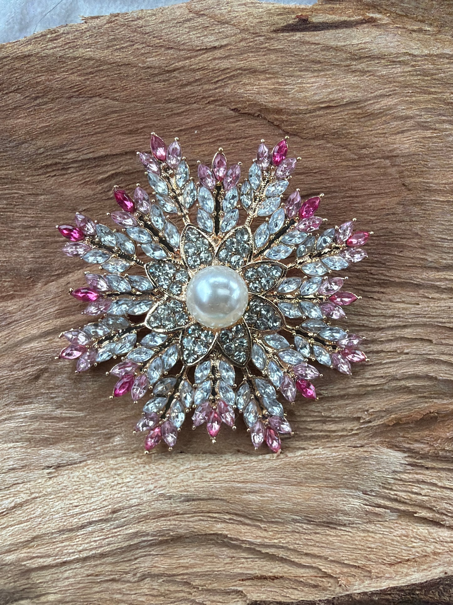 Pink Starburst Brooch