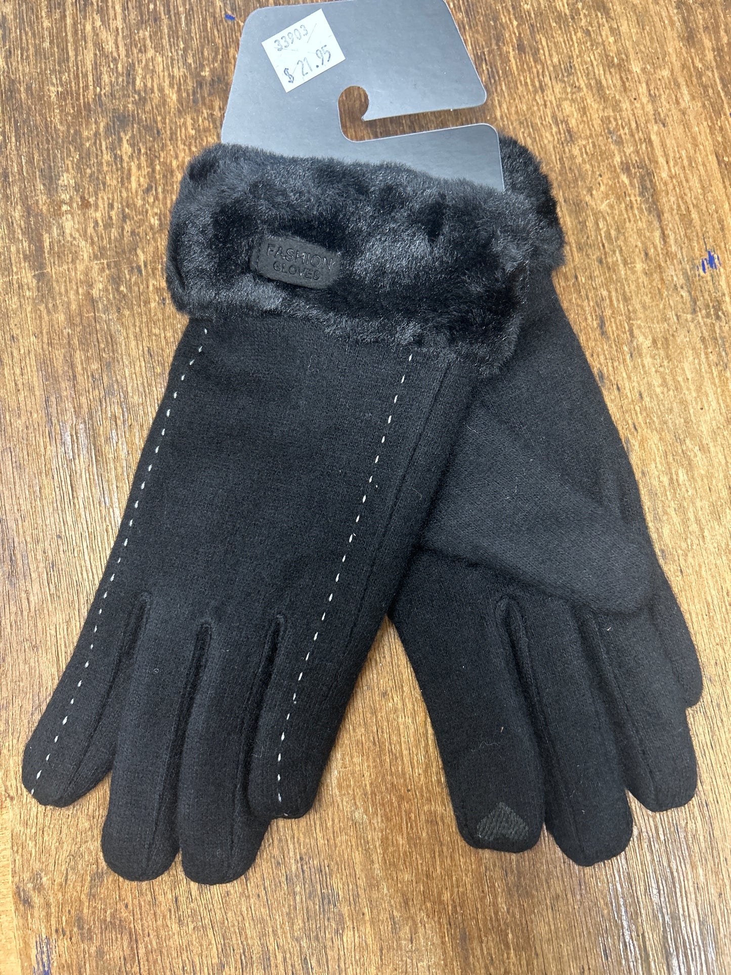 GLOVES FUR TRIMMED