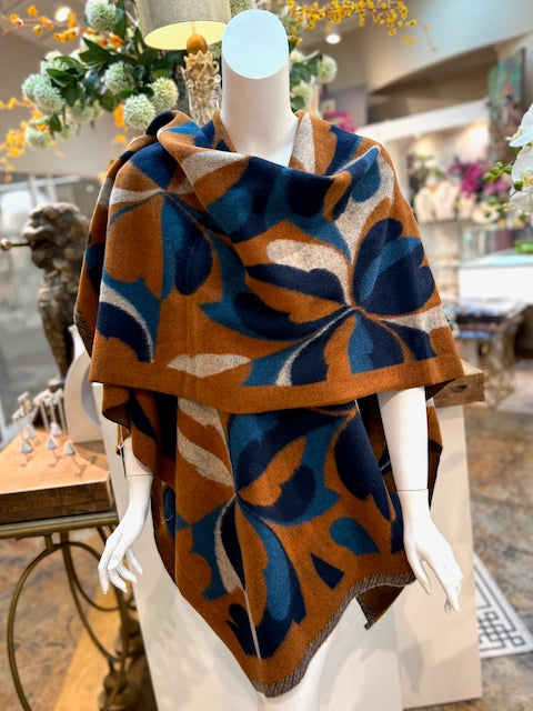 Wool Blend Cape Wrap