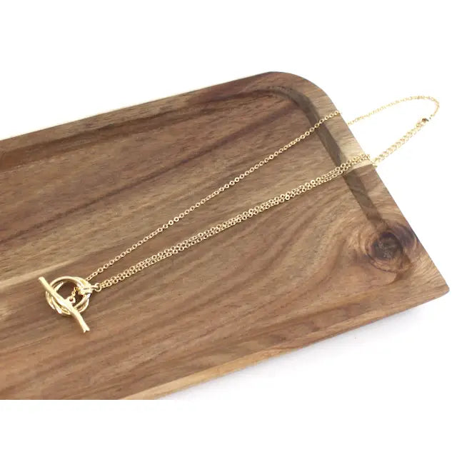 Gold Toggle Front Necklace