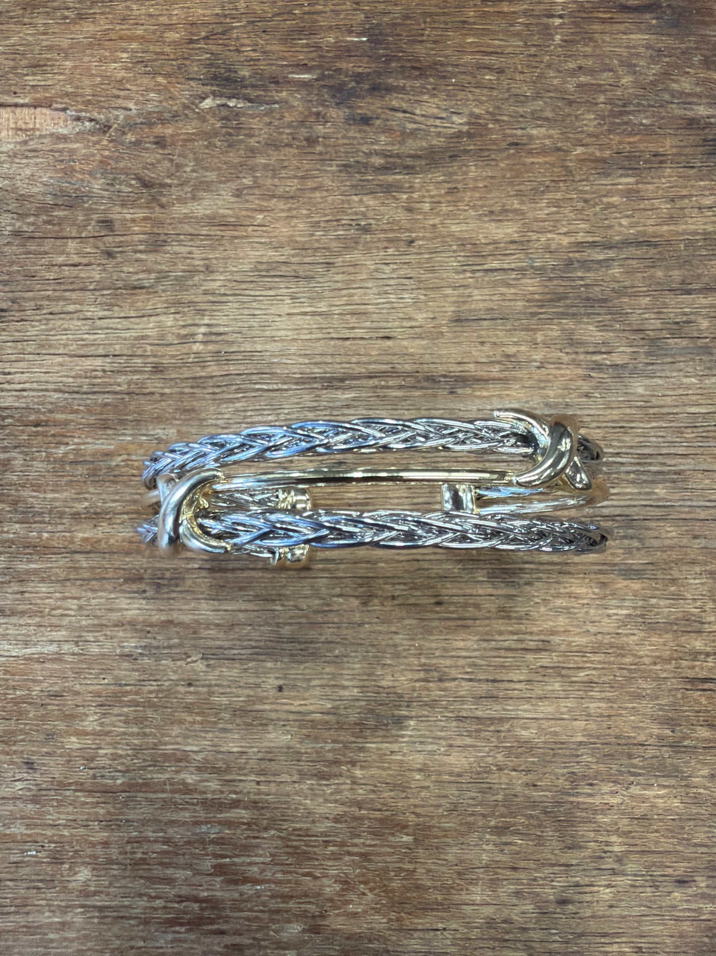 Gold and Silver cuff bracelet