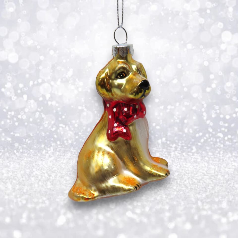 Lab Puppy w/Scarf Ornament