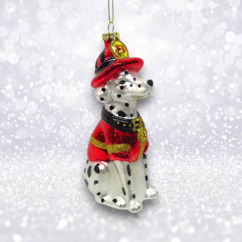 Dalmatian w/Fireman Hat Ornament