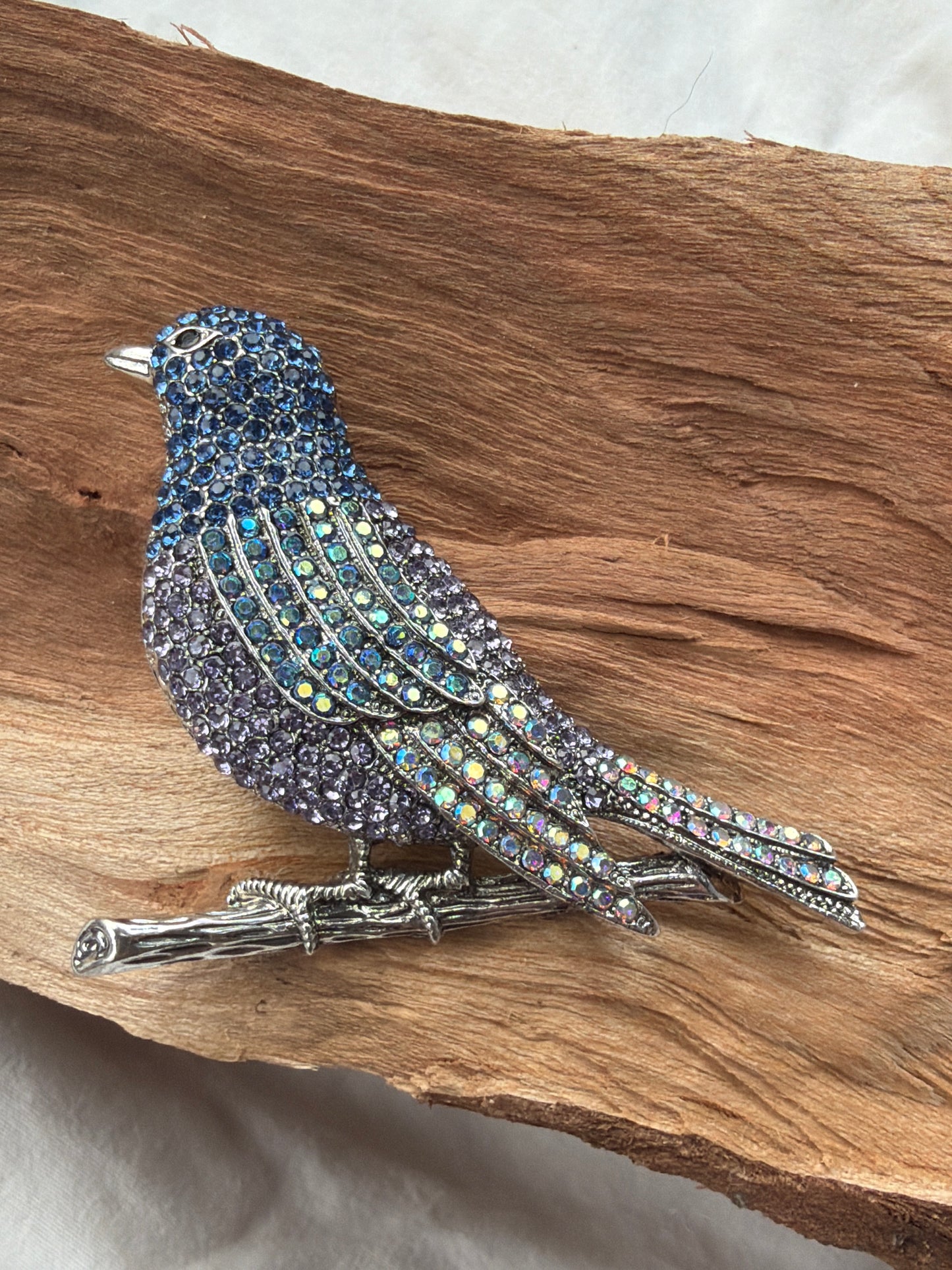 Blue Bird Brooch