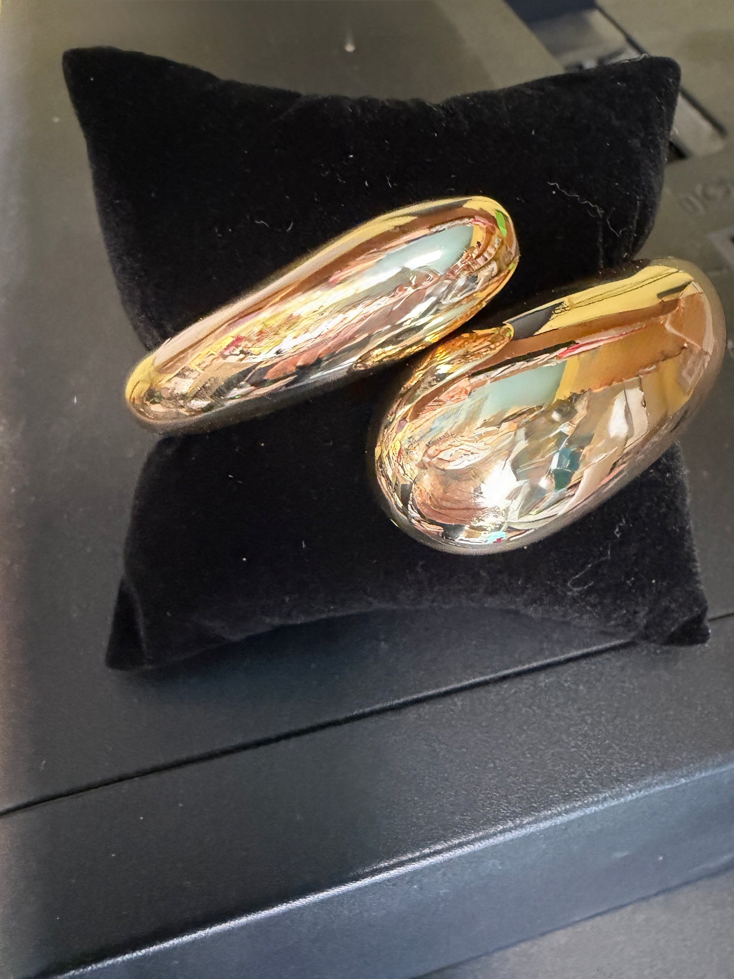 Hinged Cuff Teardrop Bracelet