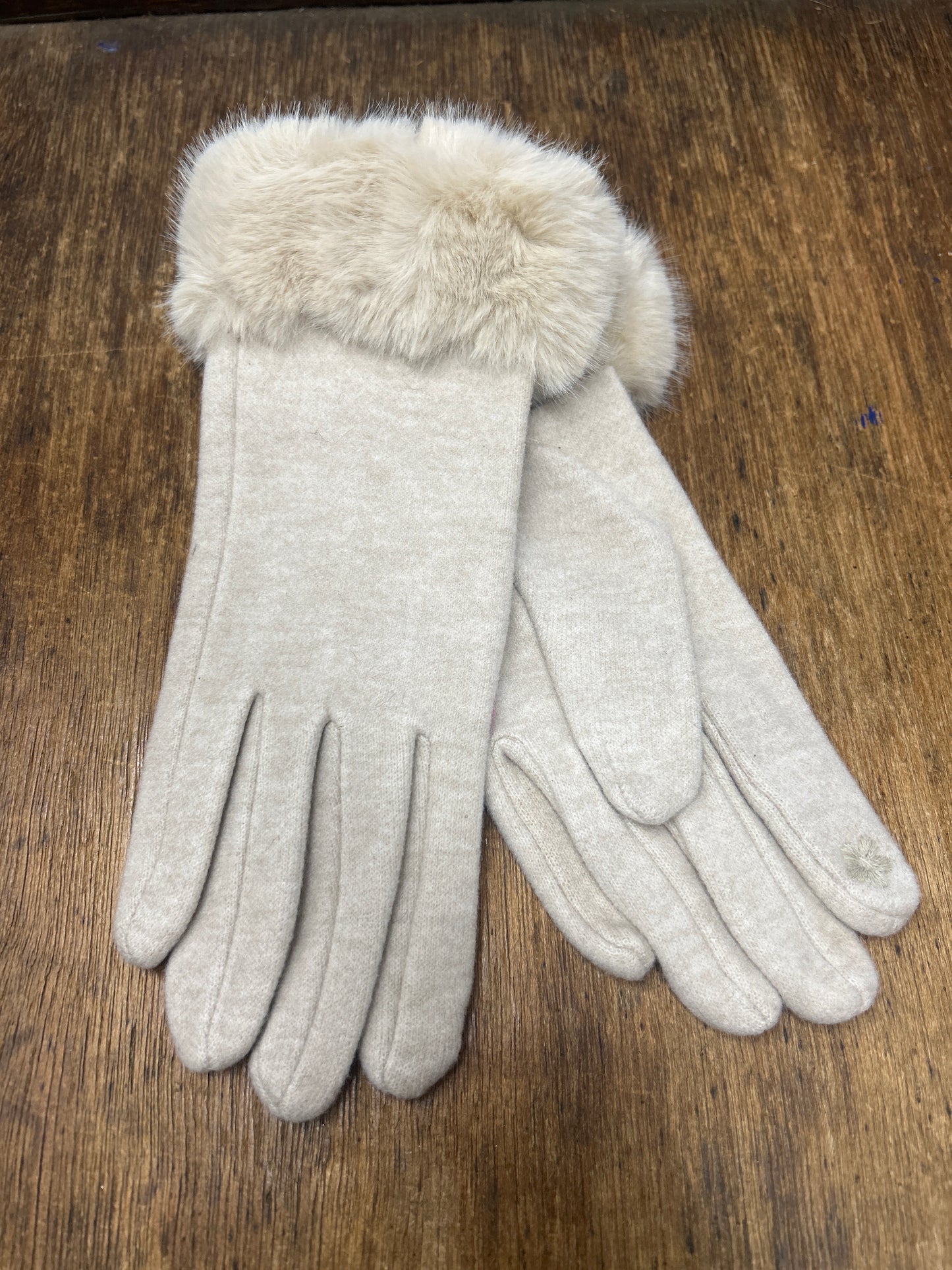 Gloves with Fur Trim
