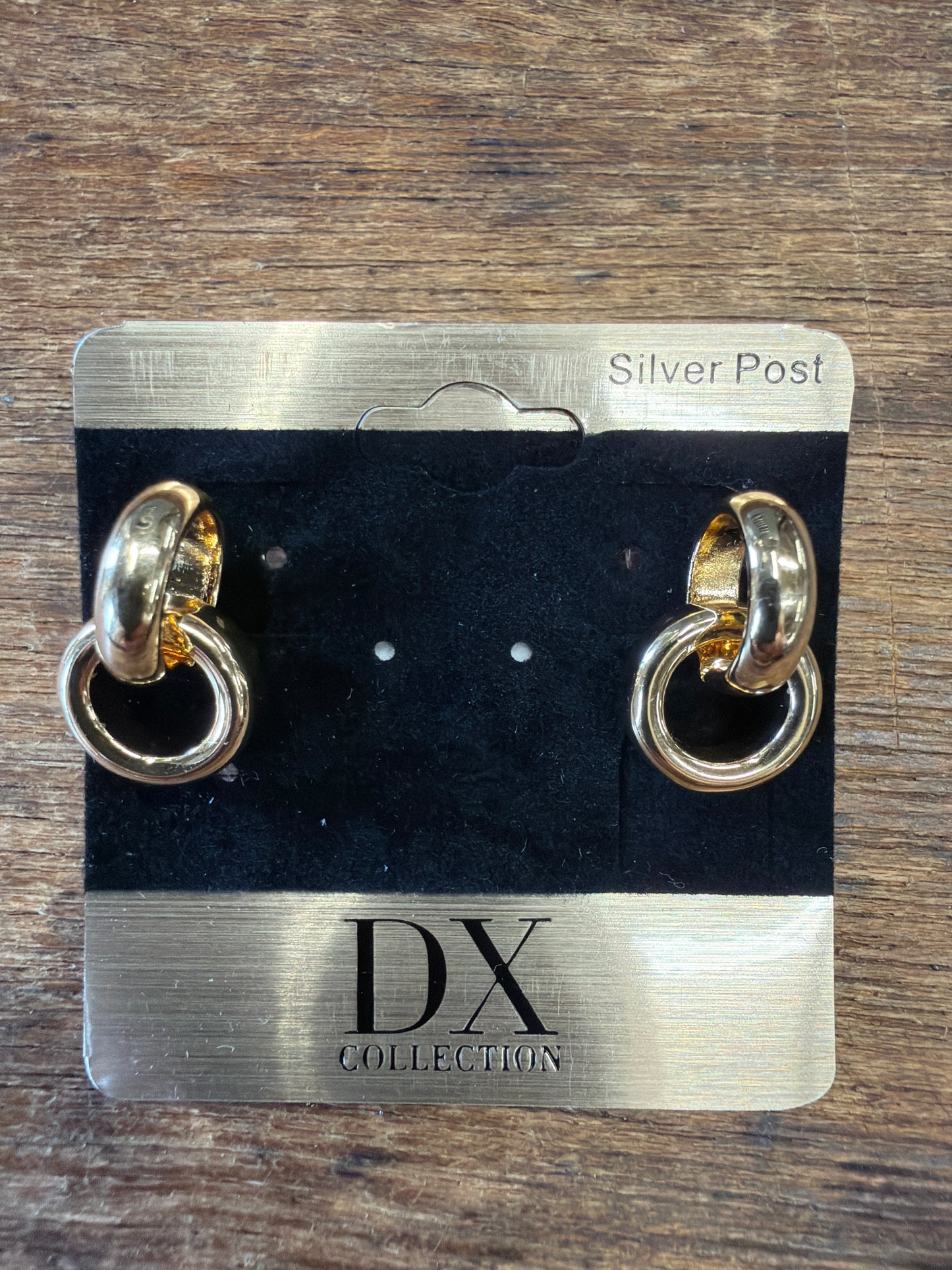earrings two gold circles