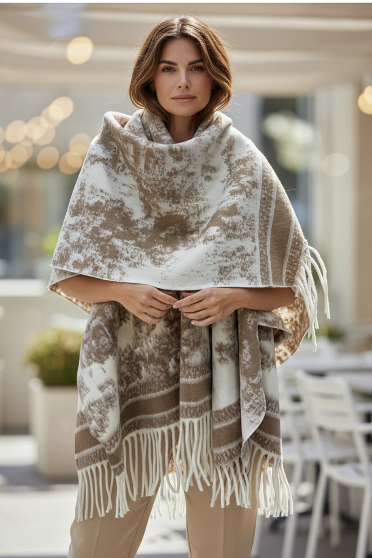 Beige Toile Wrap