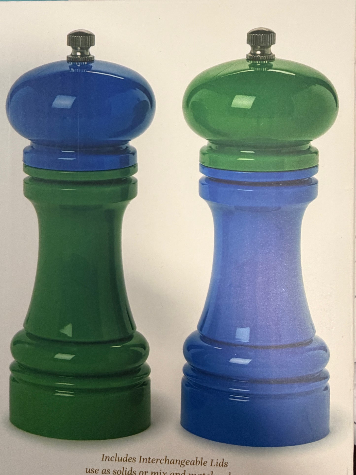 Color Pop Salt and Pepper Acrylic Grinder Mill