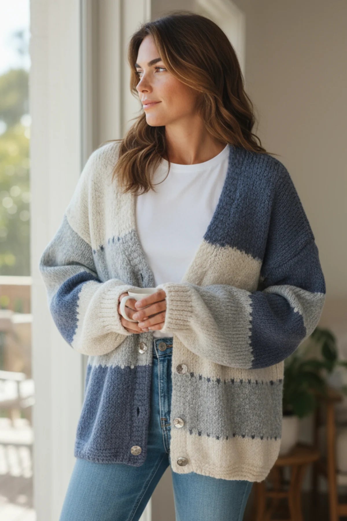 Color Block Cardigan