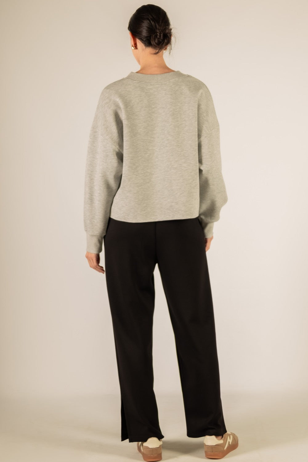 Butter Modal Wide Leg Pants with Bottom Slits