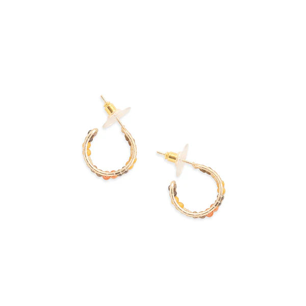 Gerramond Bead Earrings in Black and Orange