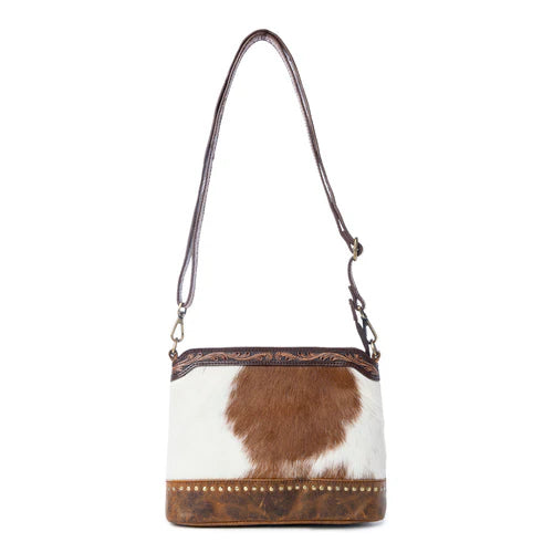 Prairie Forge Studded Hairon Leather Bag