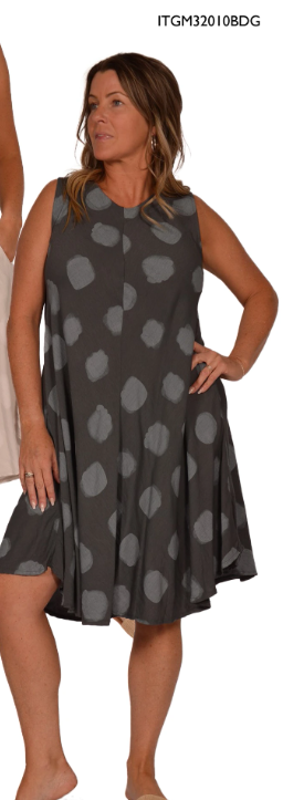 Grey Polka Dot Dress