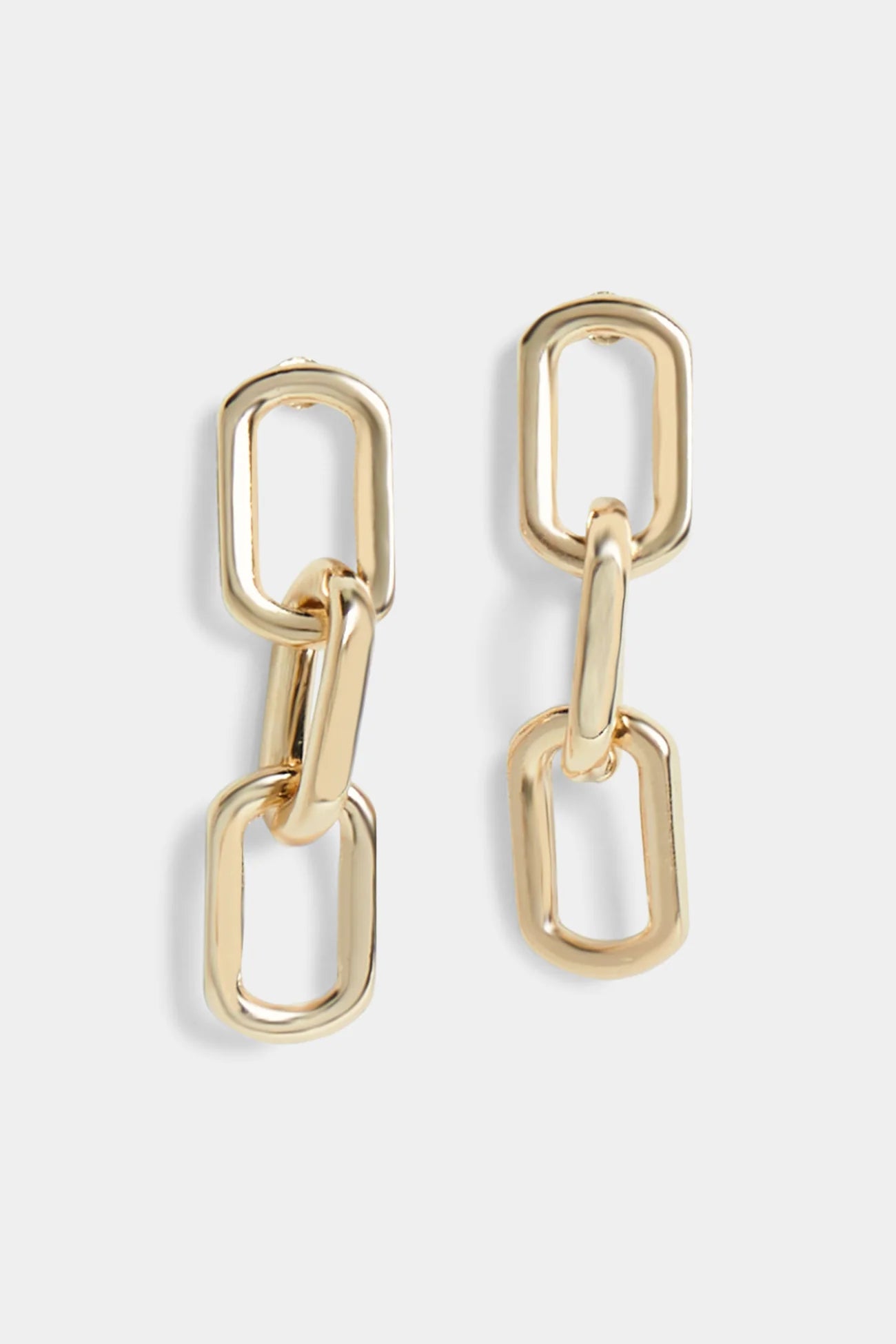 Gold Links Hoop Earring