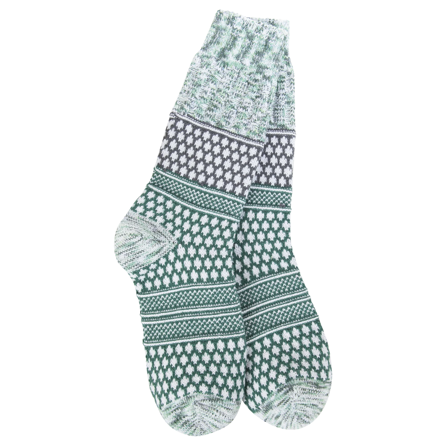 Gallery Textured Crew Socks - Spruce Multi