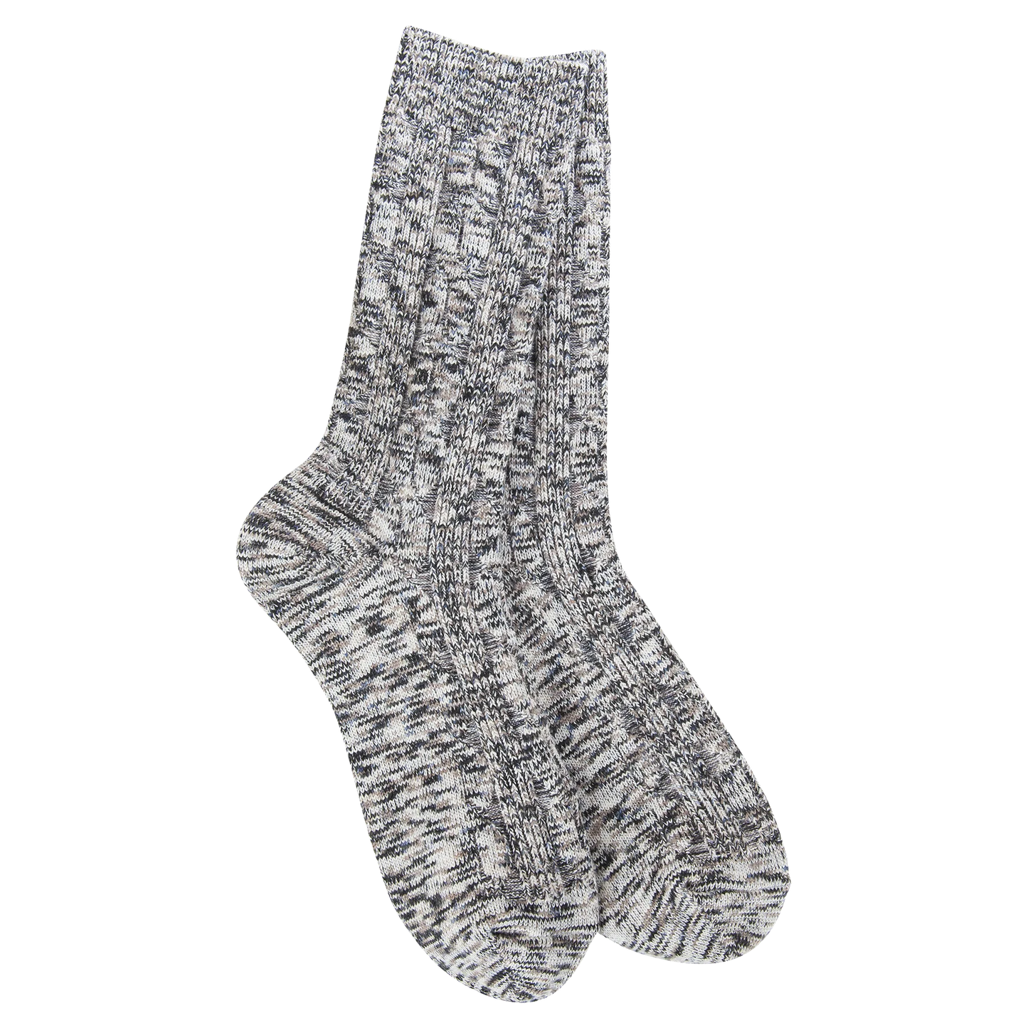 Light Weight Cable Crew Socks - Nightfall Multi