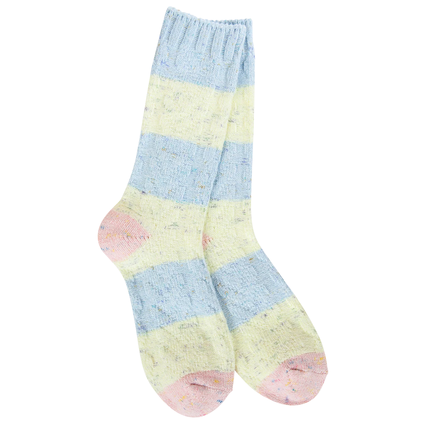 Weekend Light Weight Spring Cable Crew Socks blue