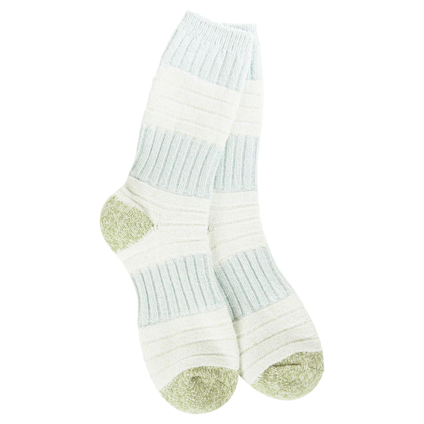 Patch Crew Socks - Green/Blue