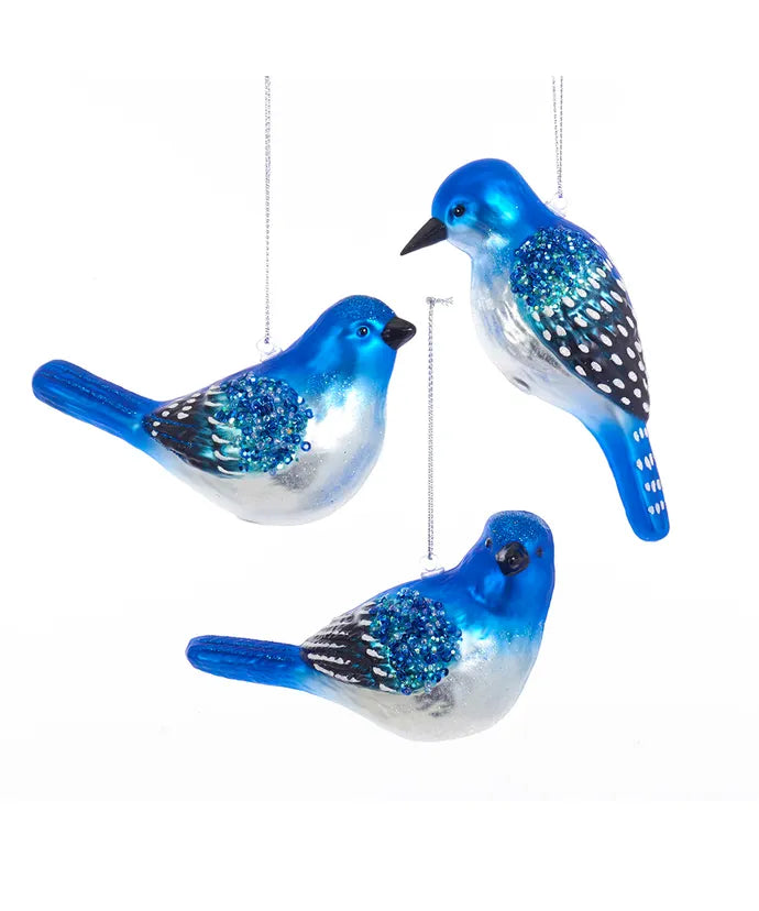 Blue Bird Ornament Assorted