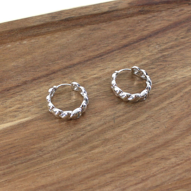 Heart Braid Hoop Earrings
