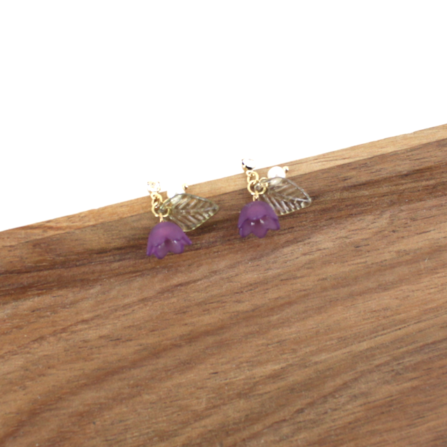 Purple Flower Earring
