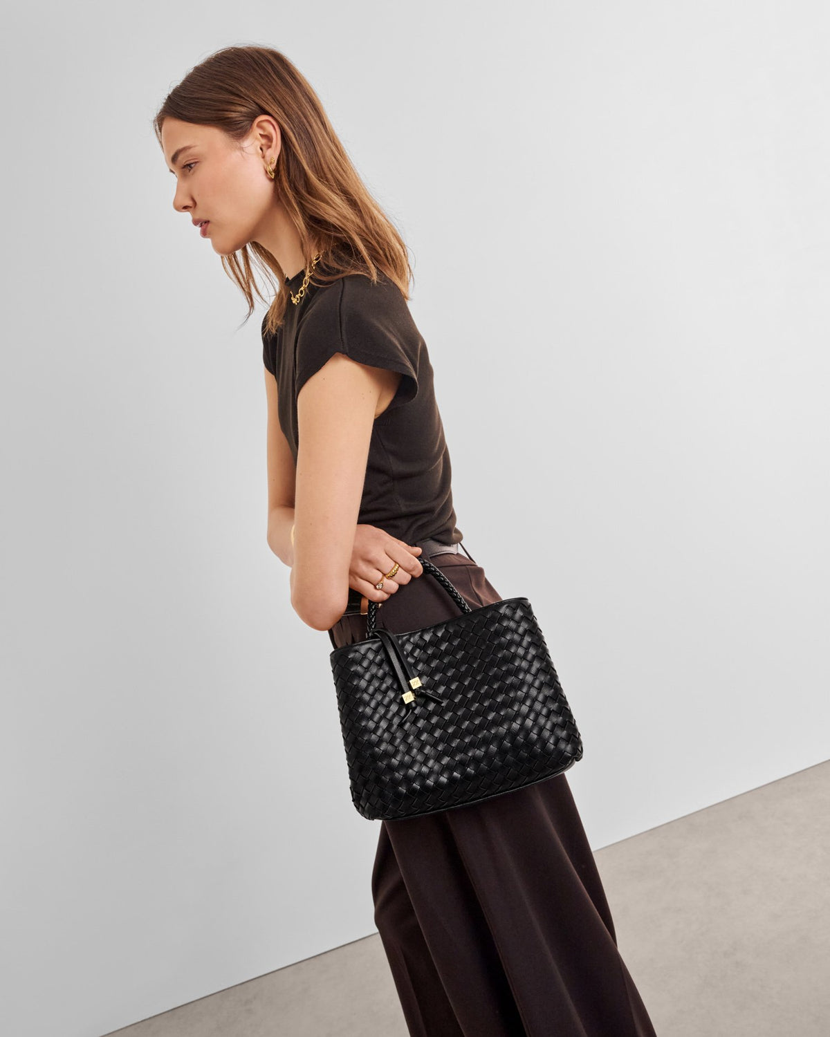 Nova Hand Woven Top Handle Bag