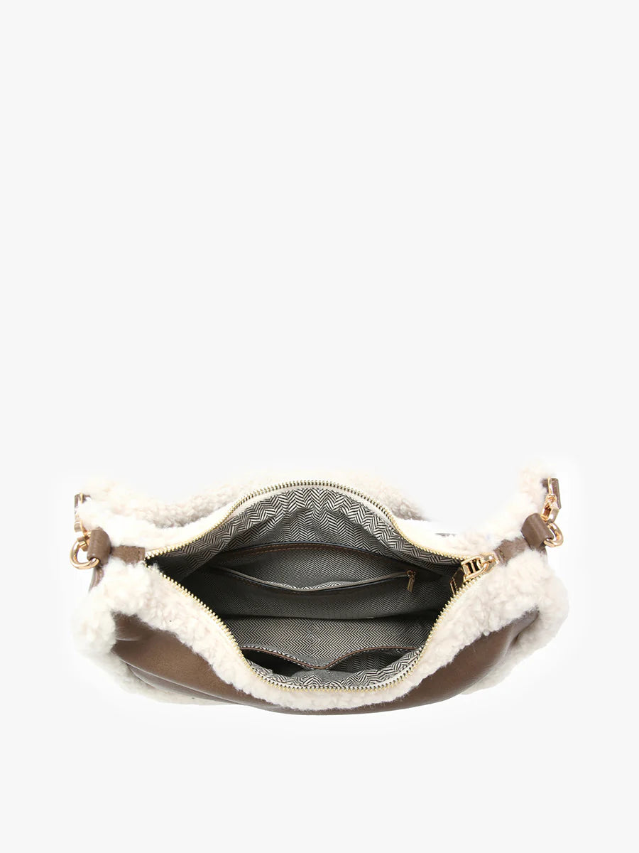 Reece Vegan Sherpa Trim Satchel