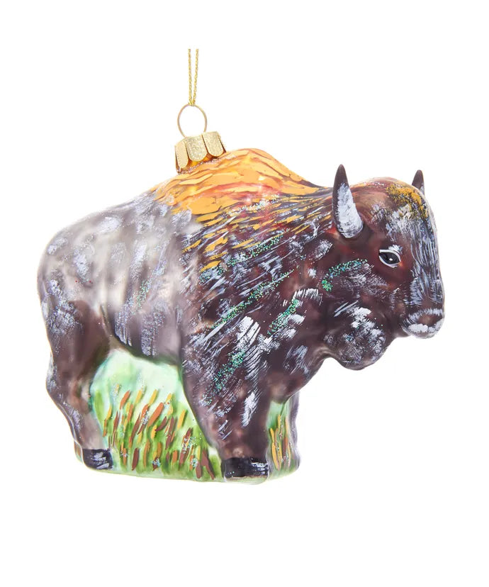 Glass Buffalo Ornament