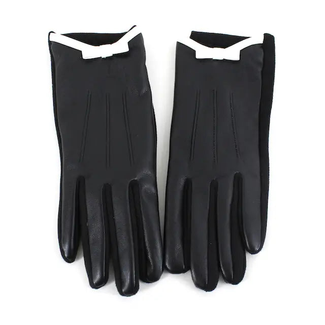 Glove with White Bow Detail
