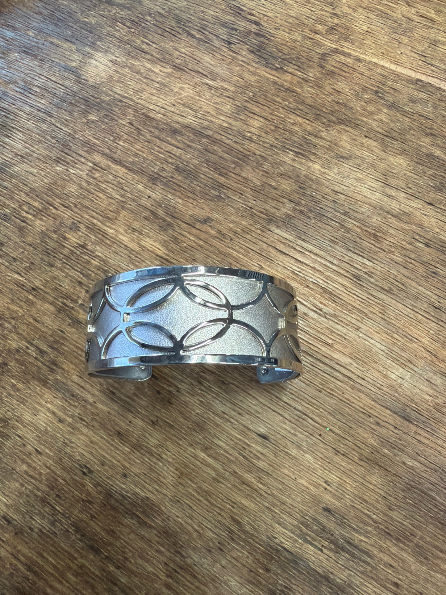 Gray and Silver Cuff Bracelet