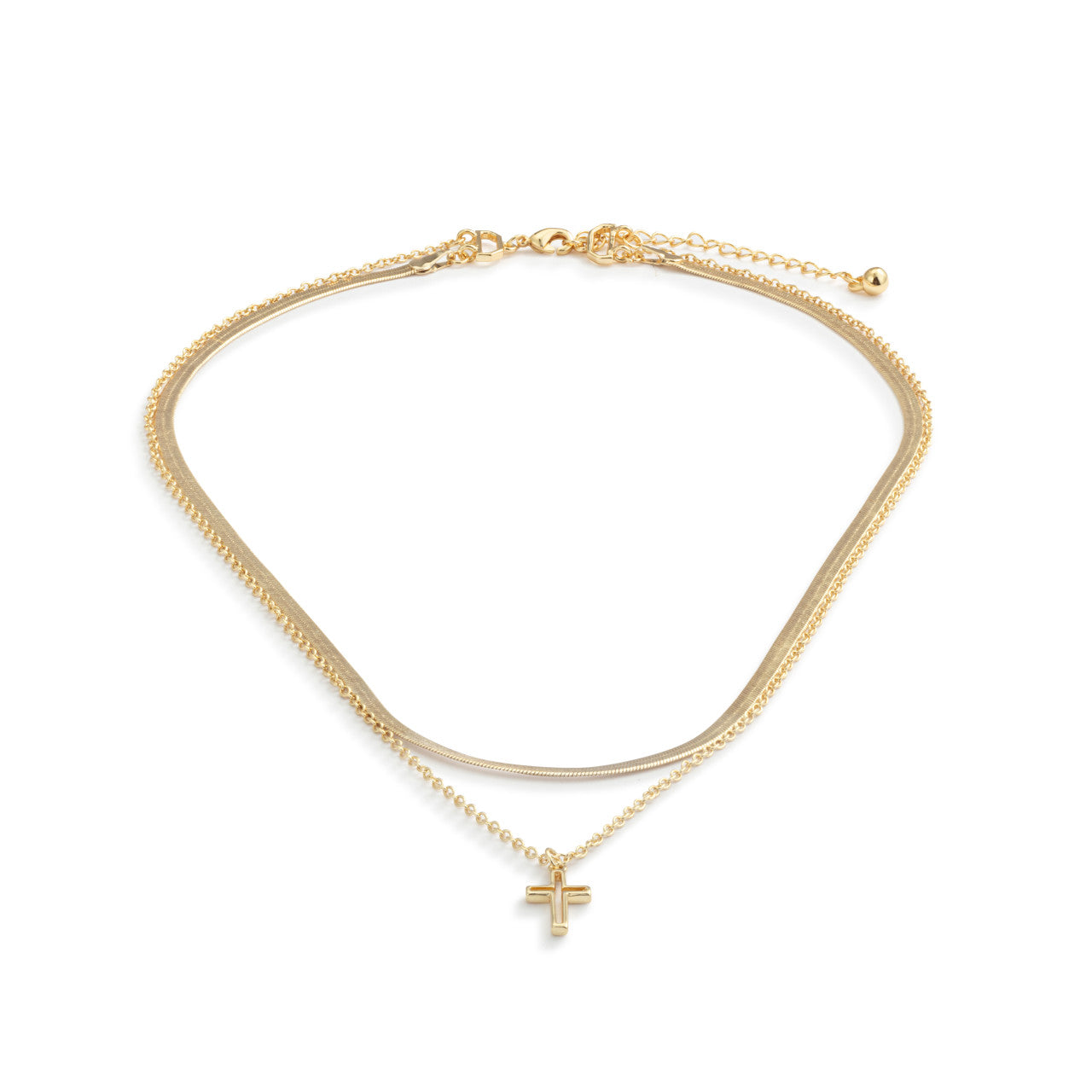 Layered Cross Necklace