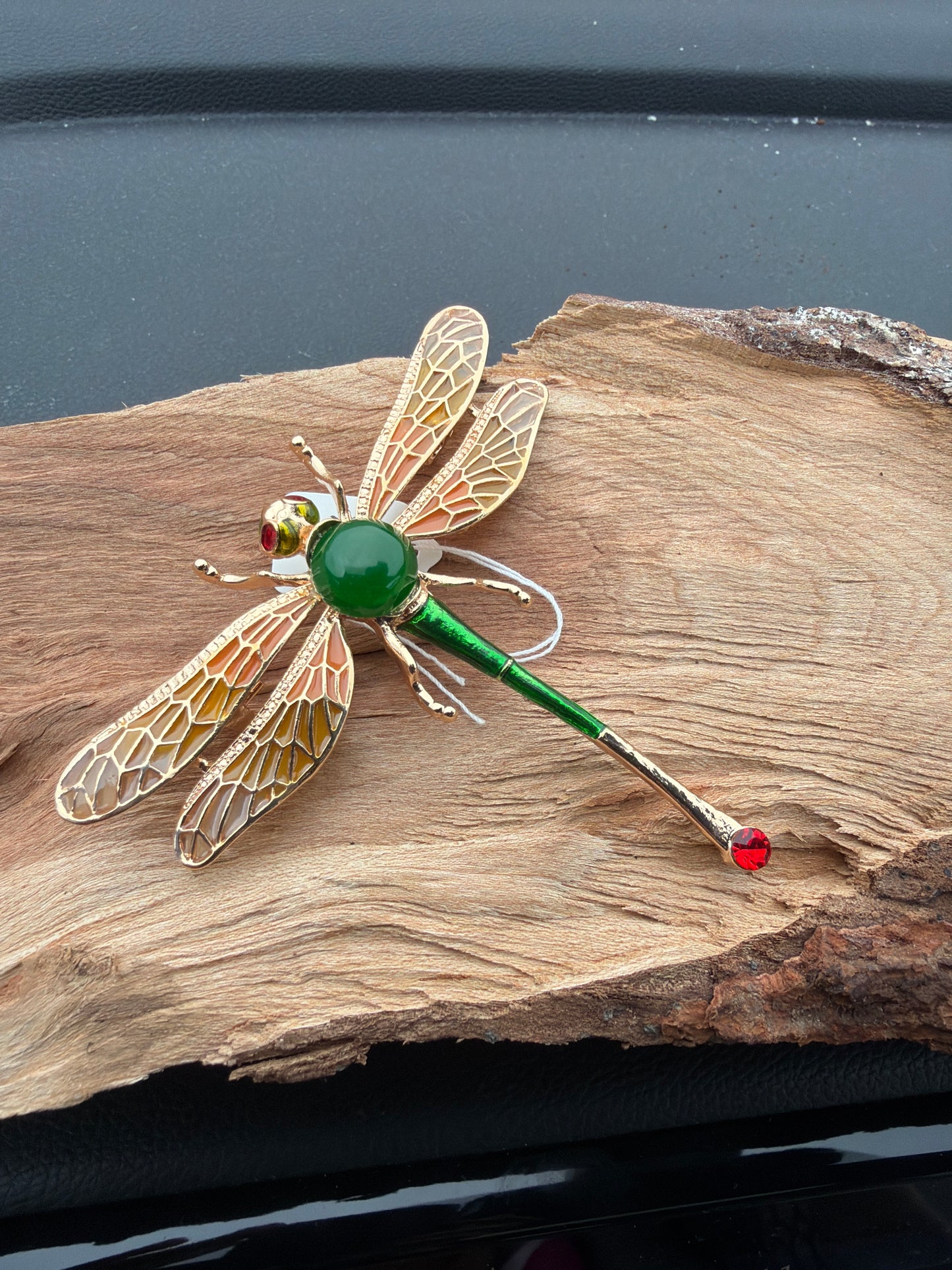 Green Dragonfly Brooch