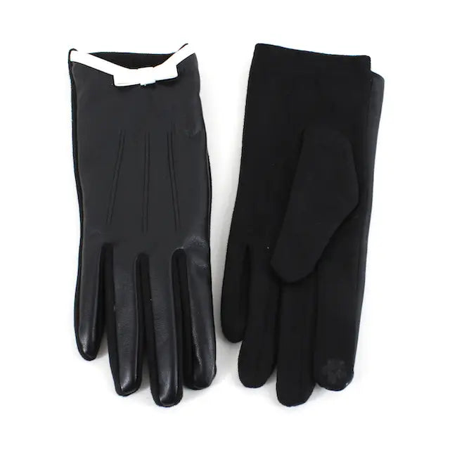 Glove with White Bow Detail