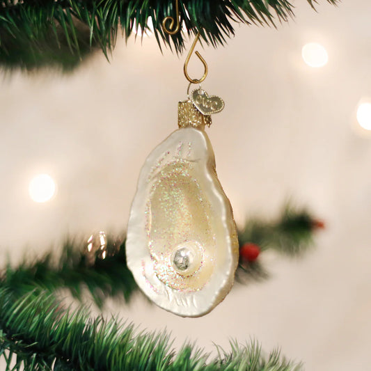 Oyster Shell with Pearl Ornament