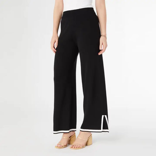 Seine Knit Border Trim Pant