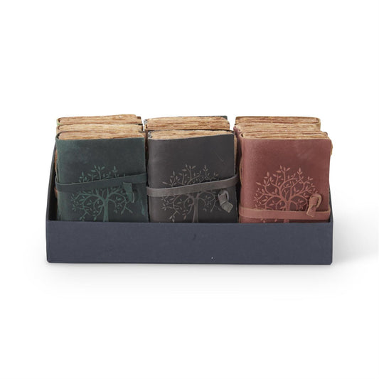 6" Leather Journal Embossed Tree