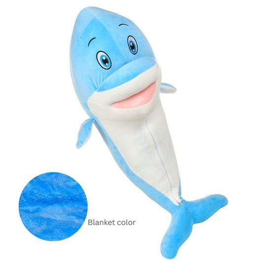 Huggie Pal - Finn the Dolphin Plush & Blanket