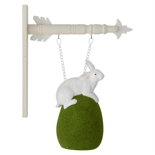 Moss Egg w/ White Rabbit Arrow Sign