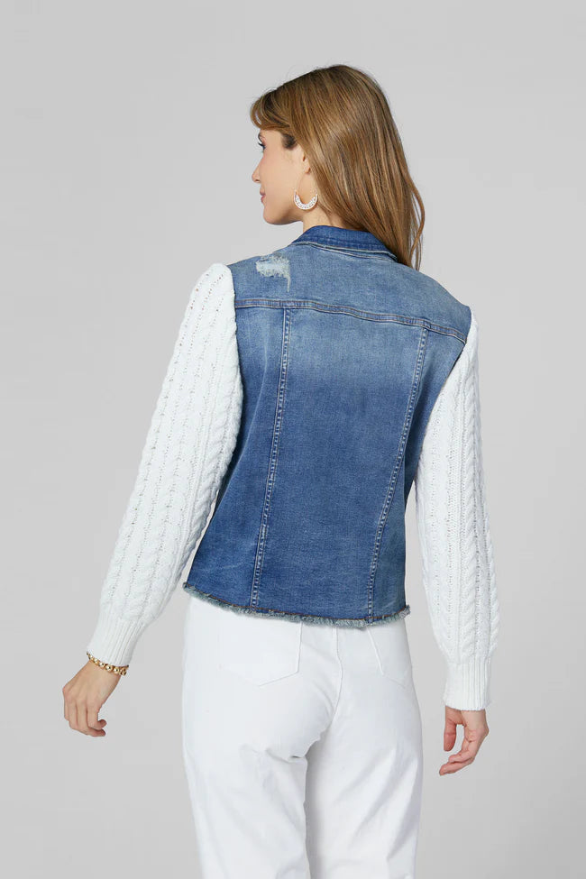 Denim Jacket Sweater Sleeve