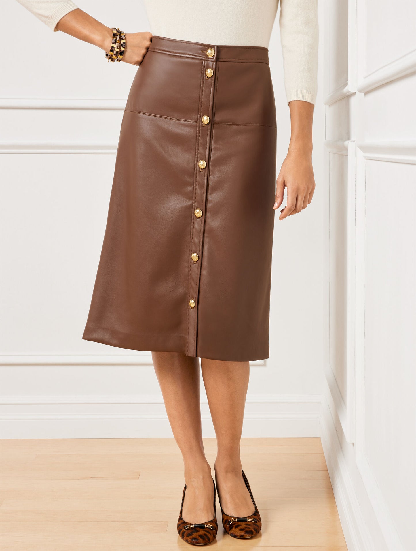 Faux Leather Skirt
