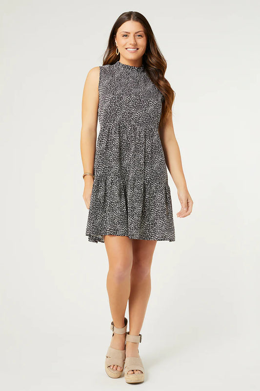 Nori Ruffle Neck Sleeveless Dress